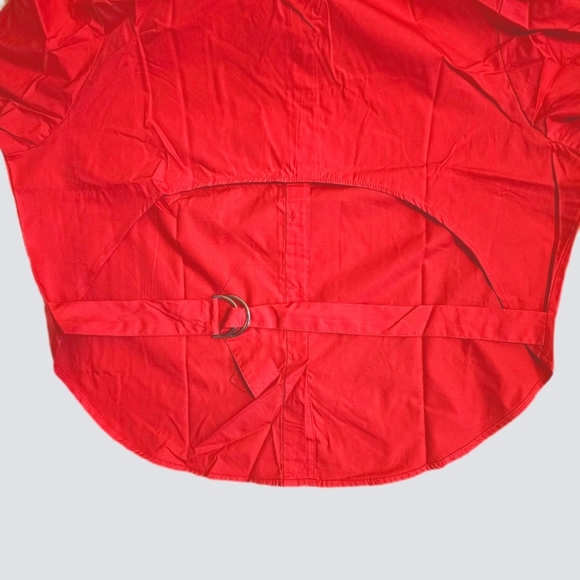 18 Centimeters Hot Pink Poplin Open Back Shirt, 3X - Picture 2 of 3